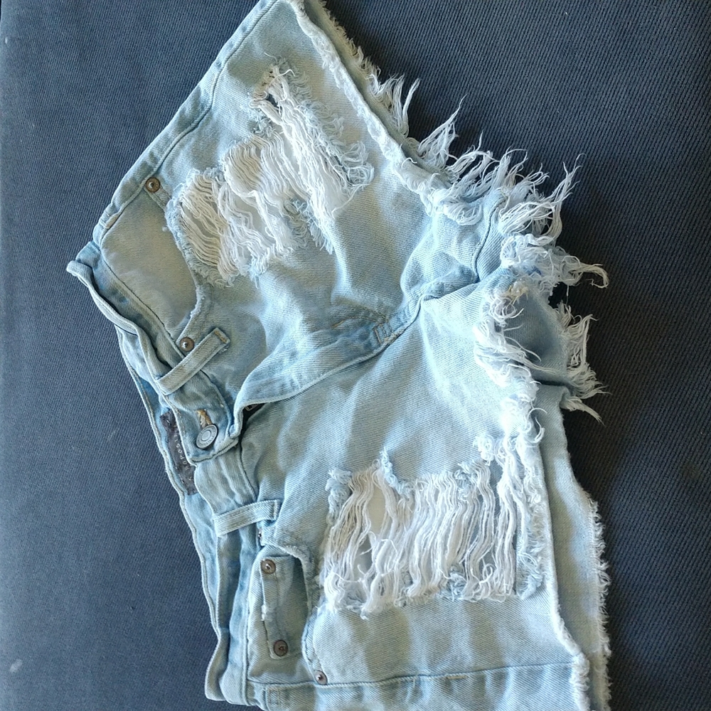 Aeropostale distressed jean shorts
